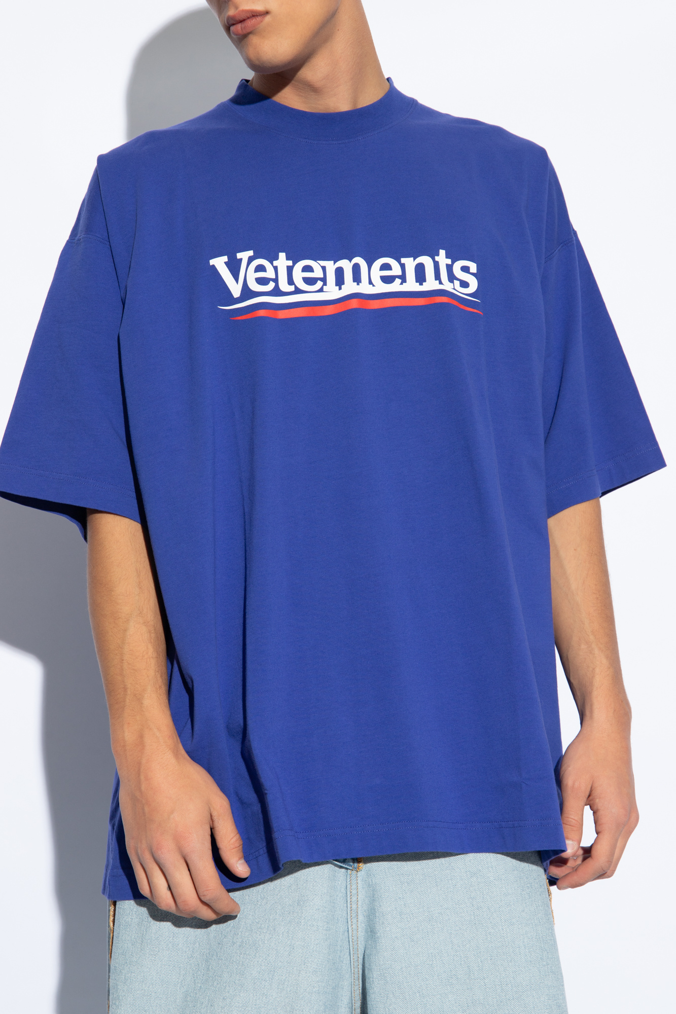 shirt with logo VETEMENTS - Blue T - SchaferandweinerShops